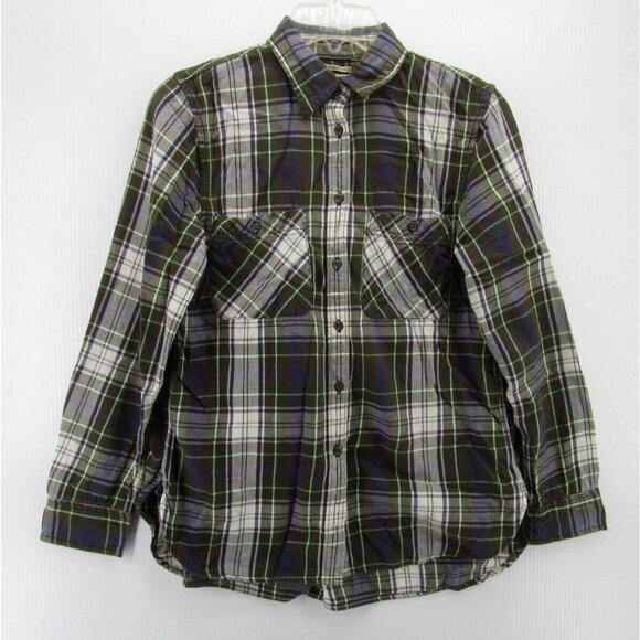 Ralph Lauren Denim & Supply Top Medium Flannel Shirt Plaid RL Utility - Picture 1 of 9